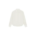 The Frankie Shop Peri Georgette Shirt - Ivory - Oversized Minimalist Tops in Ivory - Shop at Coveti
