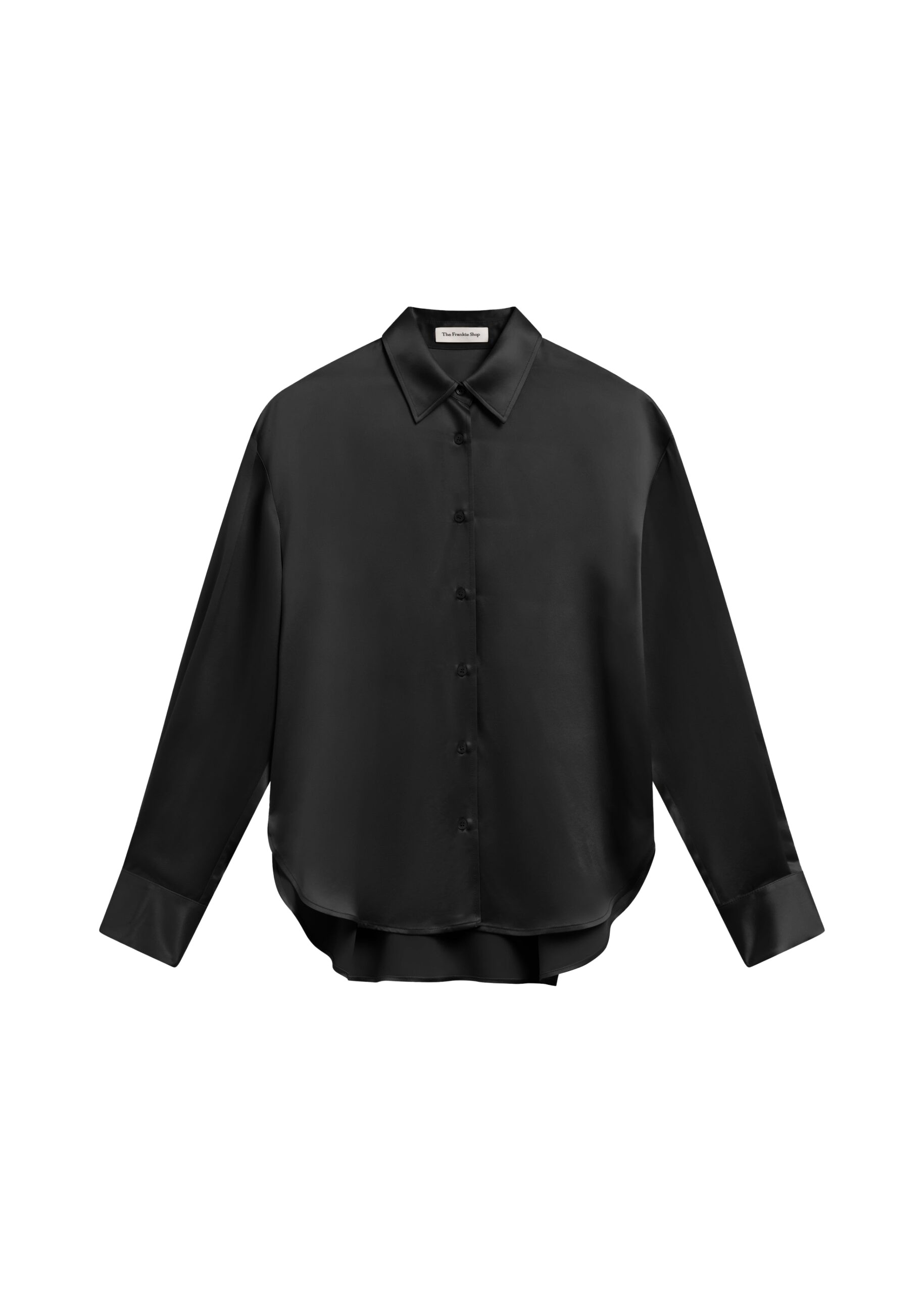 The Frankie Shop Peri Satin Shirt – Black