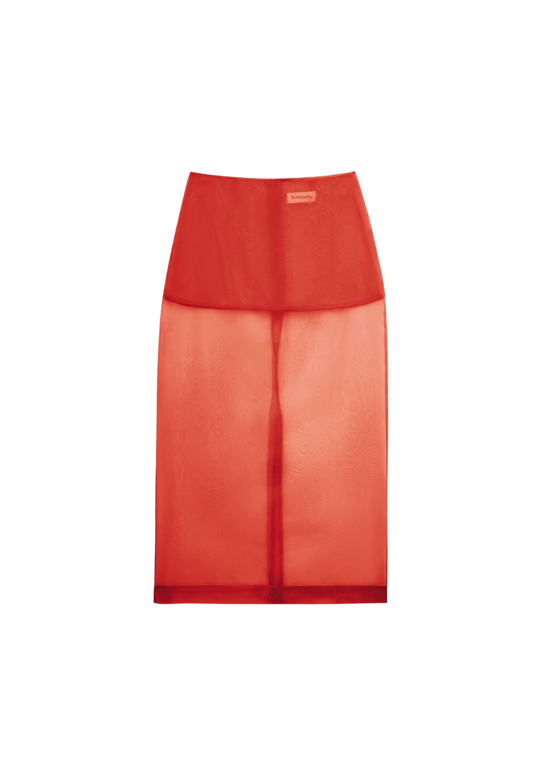 The Frankie Shop Peri Sheer Midi Skirt – Red