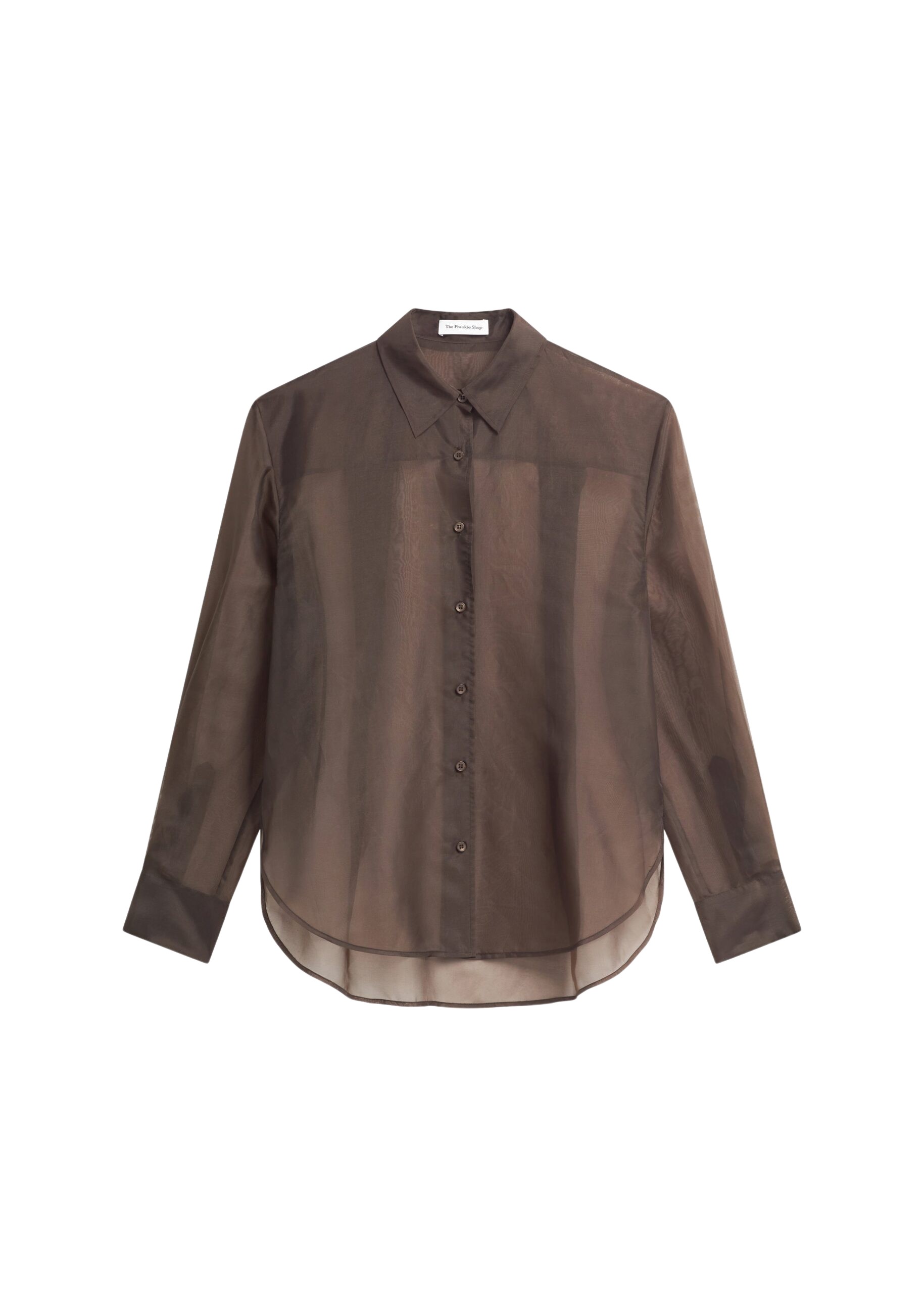 The Frankie Shop Peri Sheer Shirt – Brown