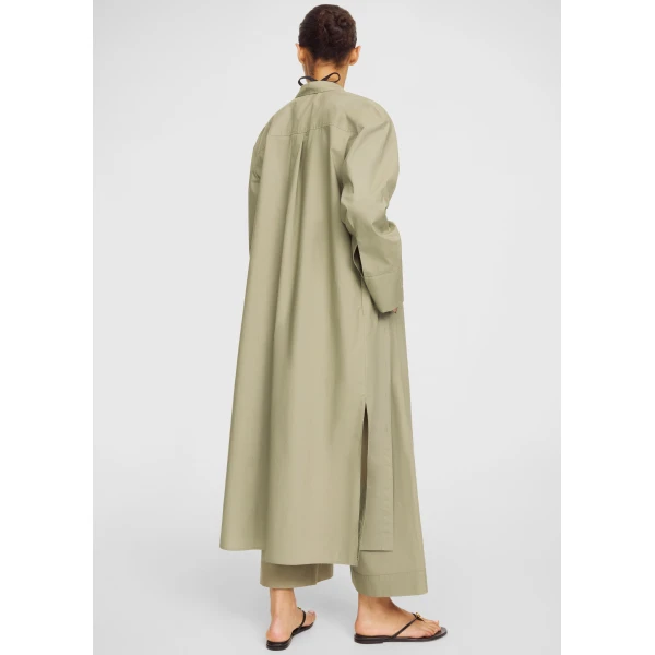 The Frankie Shop Perroti Cotton Maxi Dress – Deep Lichen Green, view 3