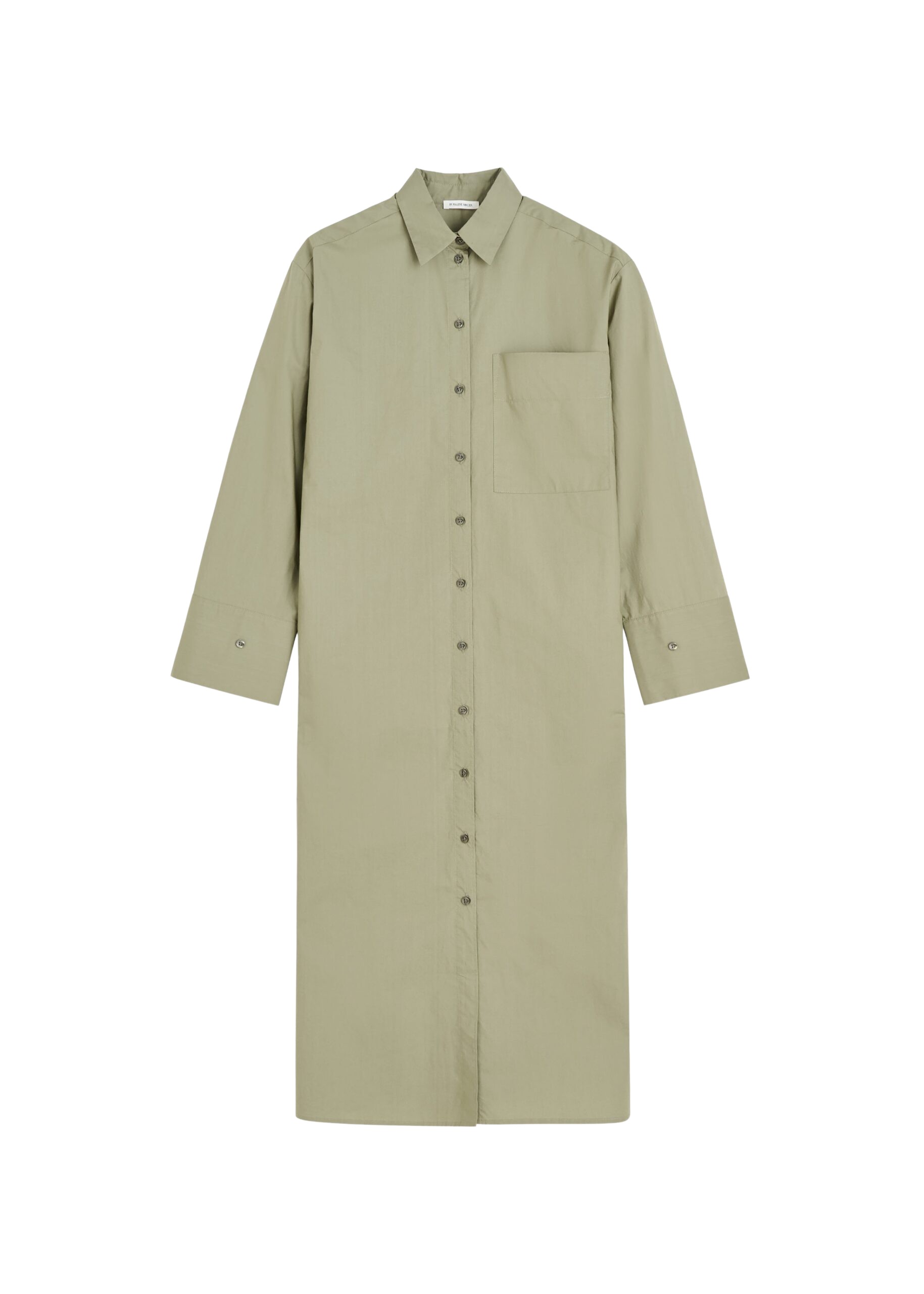 The Frankie Shop Perroti Cotton Maxi Dress – Deep Lichen Green