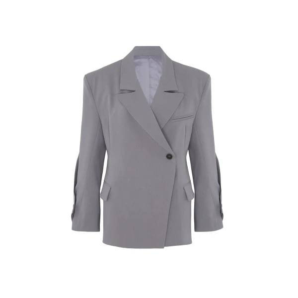 The Frankie Shop Pia Boxy Blazer – Grey