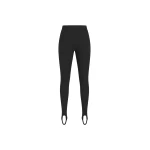 The Frankie Shop Piuma Knit Stirrup Leggings - Black - Oversized Minimalist Pants in Black - Shop at Coveti