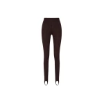 The Frankie Shop Piuma Knit Stirrup Leggings - Brown - Oversized Minimalist Pants in Beige - Shop at Coveti