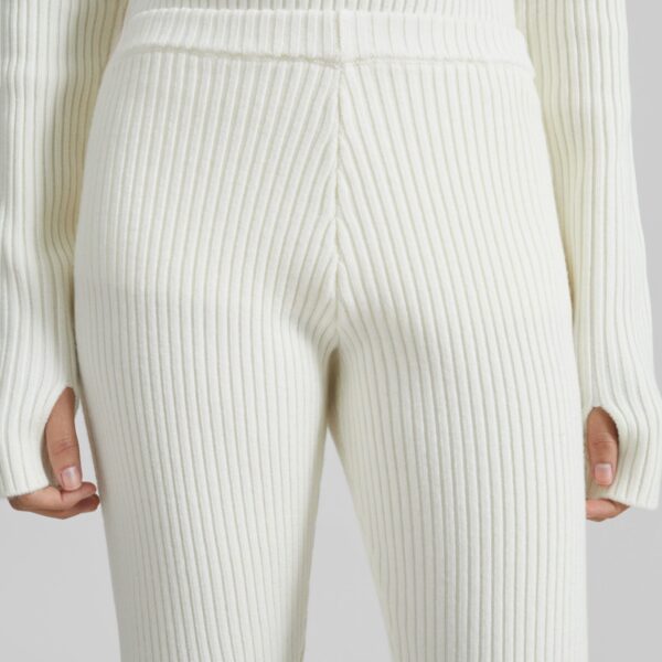 The Frankie Shop Piuma Knit Stirrup Leggings - White - Oversized Minimalist Pants in White - Shop at Coveti