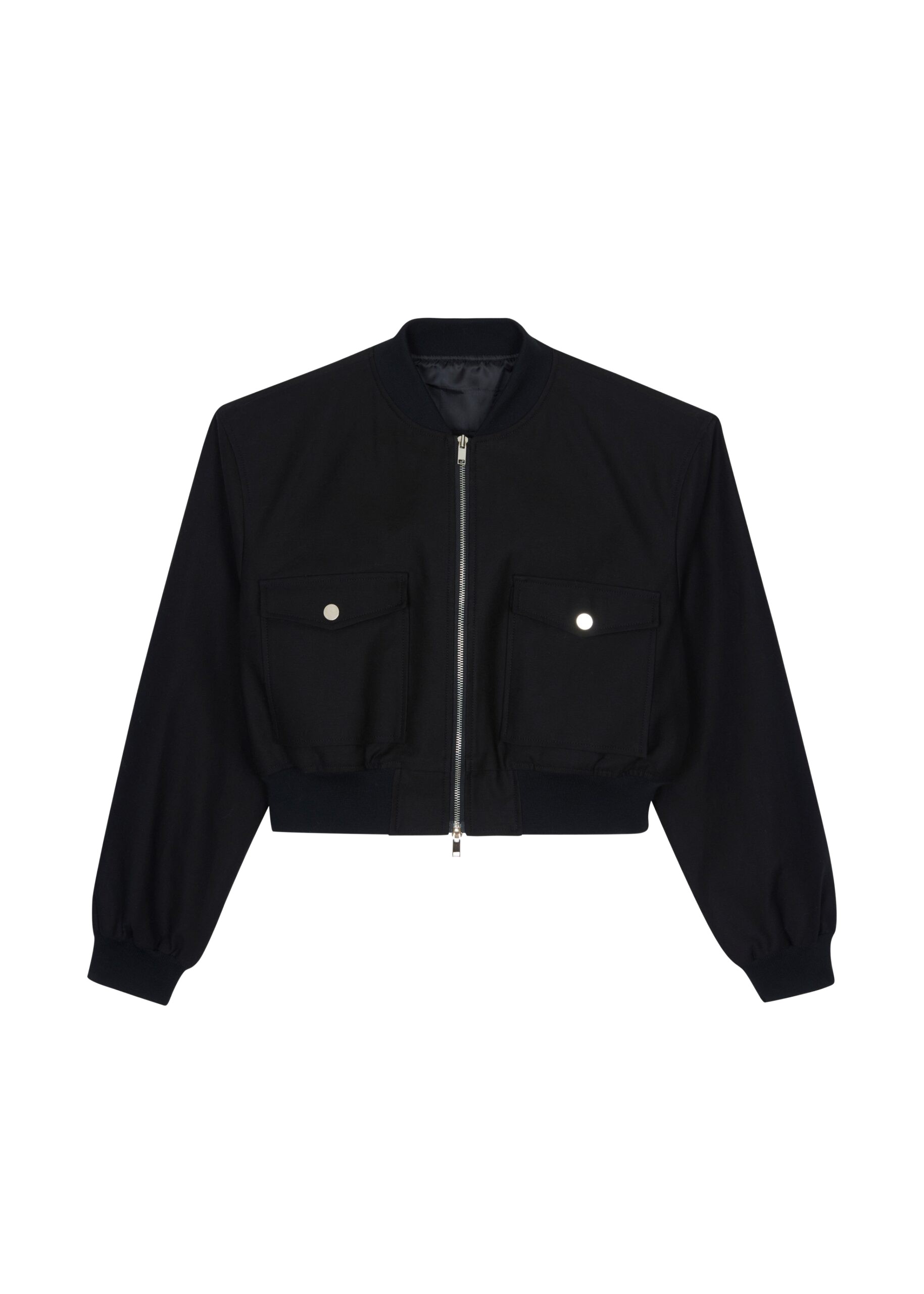 The Frankie Shop Pomona Crop Bomber Jacket – Black