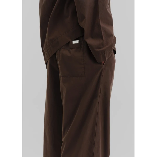 The Frankie Shop Poplin Pyjama Pants – Coffee, view 3