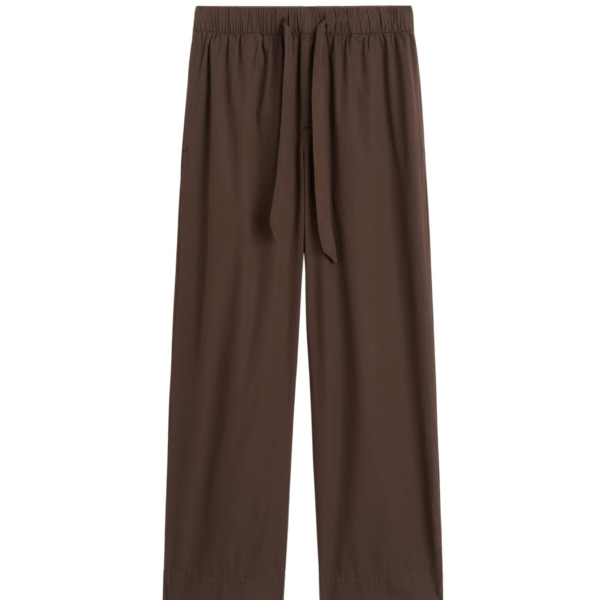 The Frankie Shop Poplin Pyjama Pants - Coffee - Oversized Minimalist Loungewear in Beige - Shop at Coveti