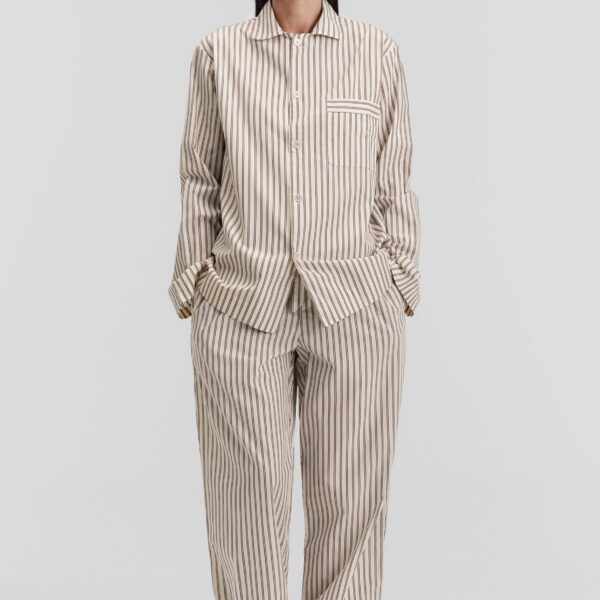 The Frankie Shop Poplin Pyjama Pants - Hopper Stripes - Oversized Minimalist Loungewear in Multicolour - Shop at Coveti