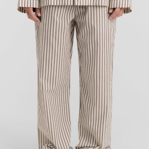 The Frankie Shop Poplin Pyjama Pants - Hopper Stripes - Oversized Minimalist Loungewear in Multicolour - Shop at Coveti