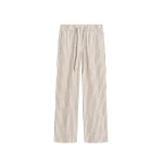 The Frankie Shop Poplin Pyjama Pants - Hopper Stripes - Oversized Minimalist Loungewear in Multicolour - Shop at Coveti