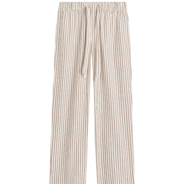 The Frankie Shop Poplin Pyjama Pants - Hopper Stripes - Oversized Minimalist Loungewear in Multicolour - Shop at Coveti