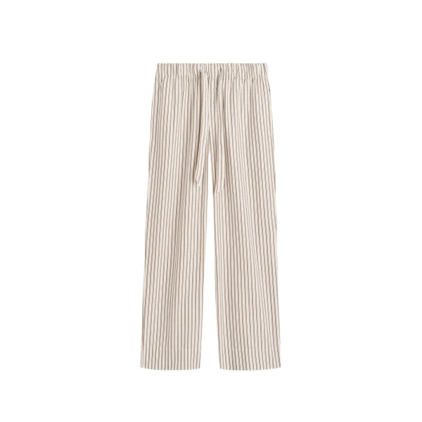 The Frankie Shop Poplin Pyjama Pants - Hopper Stripes - Oversized Minimalist Loungewear in Multicolour - Shop at Coveti