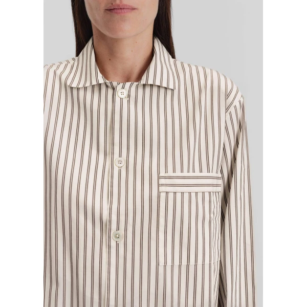 The Frankie Shop Poplin Pyjama Shirt – Hopper Stripes, view 3