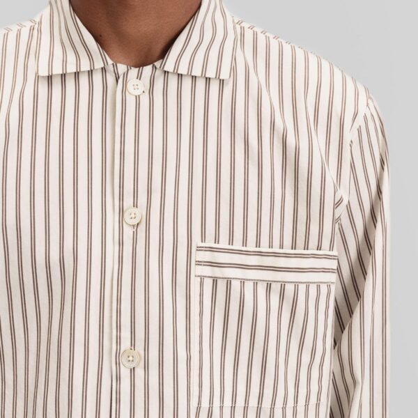 The Frankie Shop Poplin Pyjama Shirt - Hopper Stripes - Oversized Minimalist Loungewear in Multicolour - Shop at Coveti