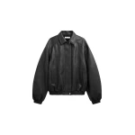 The Frankie Shop Prescott Faux Leather Jacket - Black - Oversized Minimalist Jackets in Black - Shop at Coveti