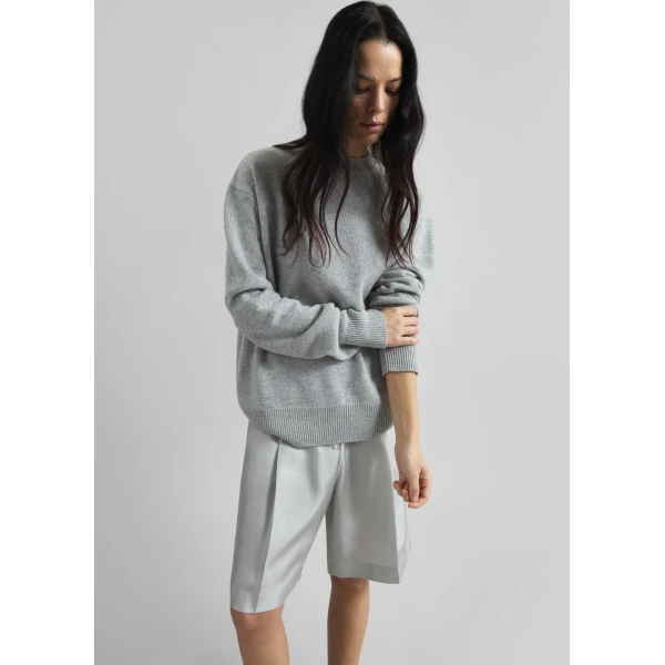 The Frankie Shop Quinton Crew Neck Sweater – Light Grey, view 3