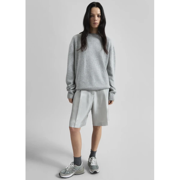 The Frankie Shop Quinton Crew Neck Sweater – Light Grey, view 4