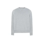 The Frankie Shop Quinton Crew Neck Sweater - Light Grey - Oversized Minimalist Knitwear in Grey - Shop at Coveti