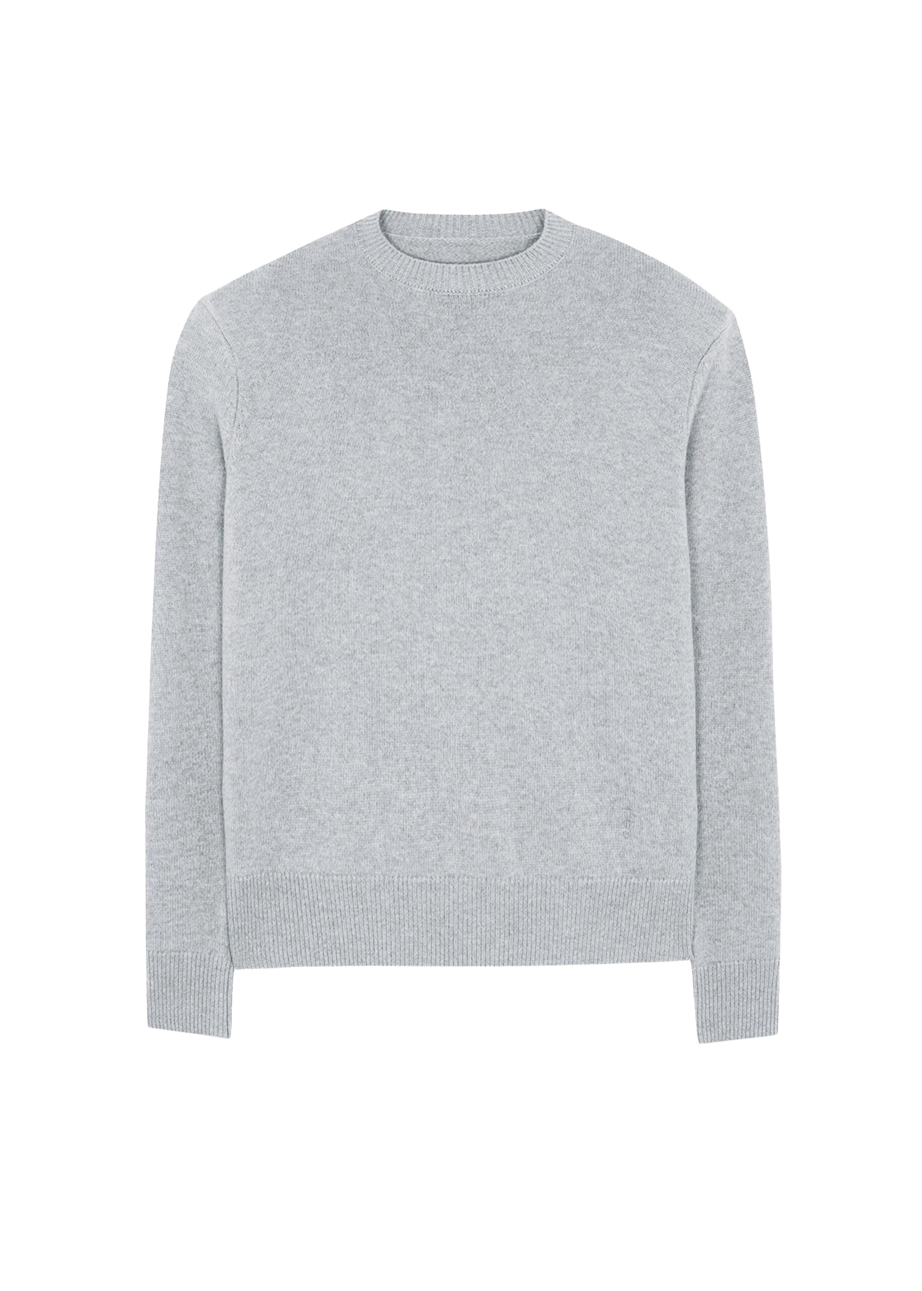 The Frankie Shop Quinton Crew Neck Sweater - Light Grey - Oversized Minimalist Knitwear in Grey - Shop at Coveti