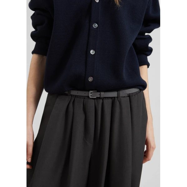 The Frankie Shop Ramsen Pleated Wide Trousers – Charcoal, view 4