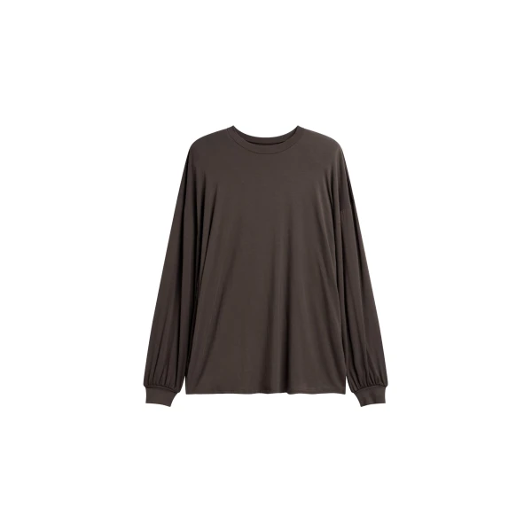 The Frankie Shop Ravvi Soft Padded Top - Brown - Oversized Minimalist Tops in Beige - Shop at Coveti