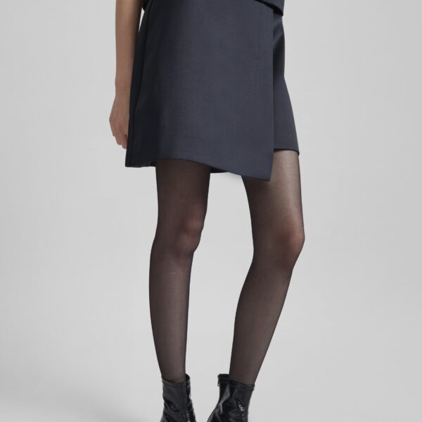 The Frankie Shop Raye Mini Skirt - Black - Oversized Minimalist Skirts in Black - Shop at Coveti