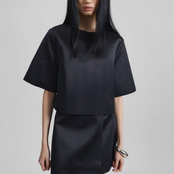 The Frankie Shop Raye Mini Skirt - Black - Oversized Minimalist Skirts in Black - Shop at Coveti