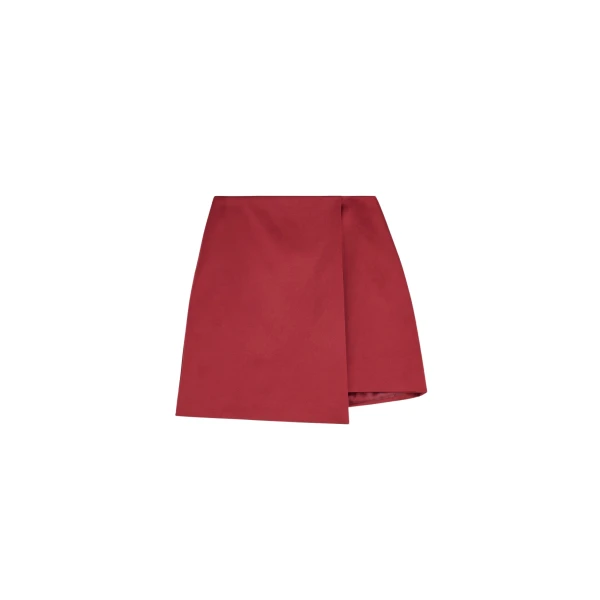 The Frankie Shop Raye Mini Skirt – Cabernet
