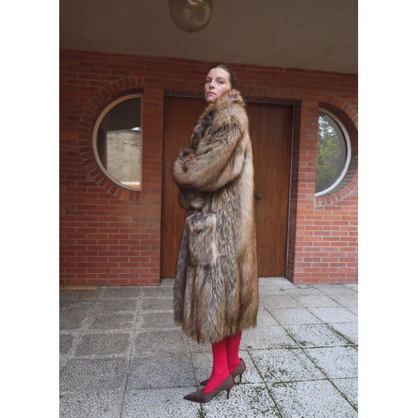 The Frankie Shop Rella Faux Fur Coat – Camel, view 5