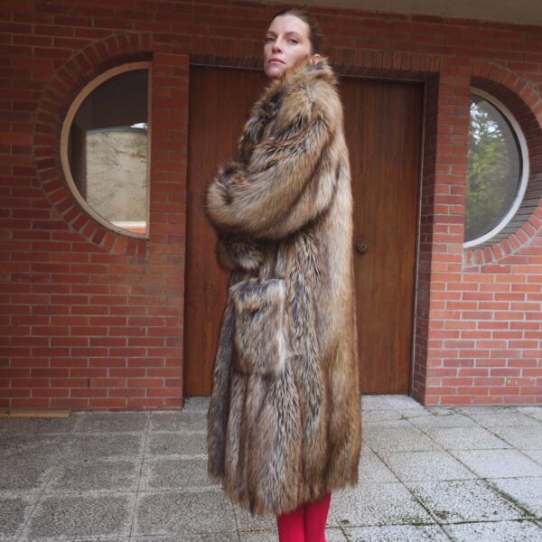 The Frankie Shop Rella Faux Fur Coat - Camel - Oversized Minimalist Coats in Beige - Shop at Coveti