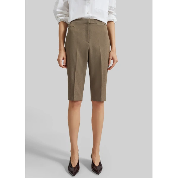 The Frankie Shop Reva Tailored Bermuda Shorts – Dark Taupe, view 4
