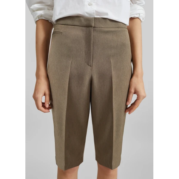 The Frankie Shop Reva Tailored Bermuda Shorts – Dark Taupe, view 5