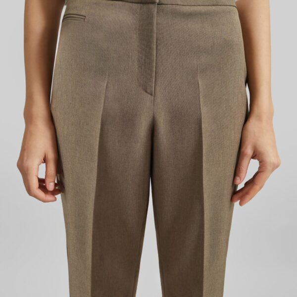 The Frankie Shop Reva Tailored Bermuda Shorts - Dark Taupe - Oversized Minimalist Shorts in Beige - Shop at Coveti