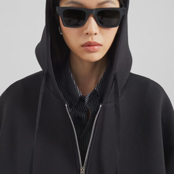 The Frankie Shop Rian Oversized Hoodie - Black - Oversized Minimalist Hoodies in Black - Shop at Coveti