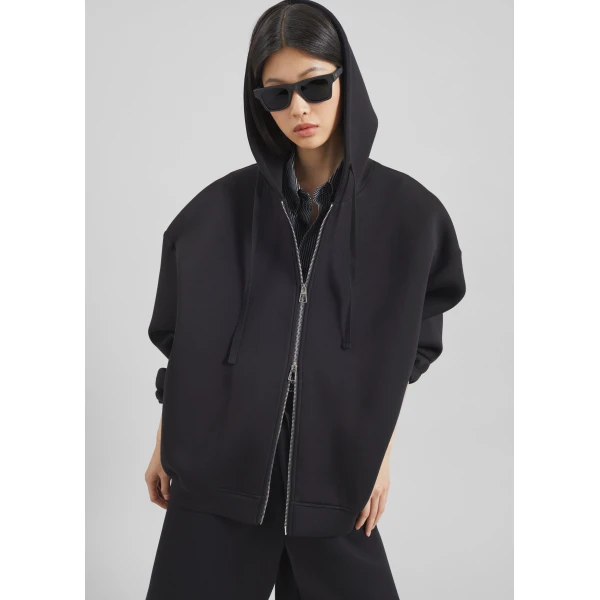 The Frankie Shop Rian Oversized Hoodie – Black, view 6