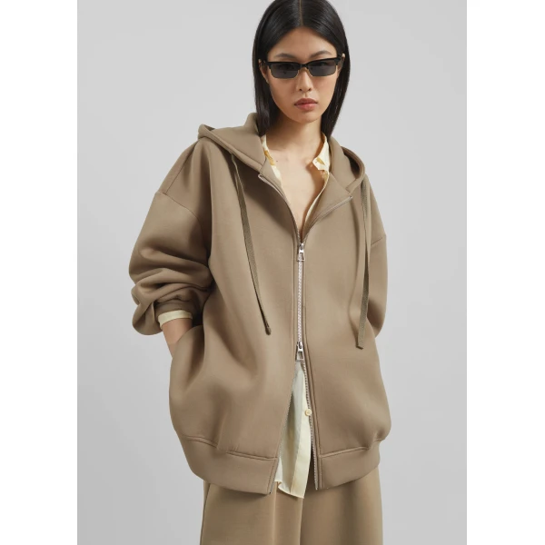 The Frankie Shop Rian Oversized Hoodie – Camel, view 3