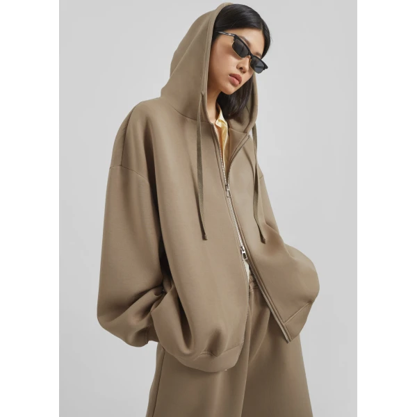 The Frankie Shop Rian Oversized Hoodie – Camel, view 6