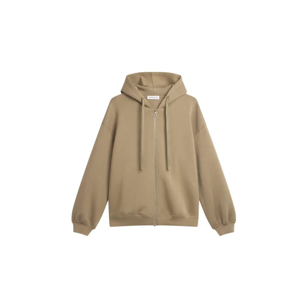 The Frankie Shop Rian Oversized Hoodie - Camel - Oversized Minimalist Hoodies in Beige - Shop at Coveti