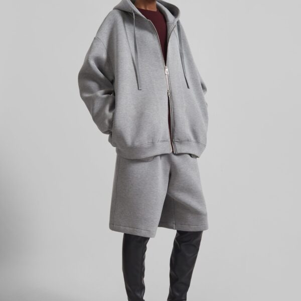 The Frankie Shop Rian Oversized Hoodie - Grey - Oversized Minimalist Hoodies in Grey - Shop at Coveti