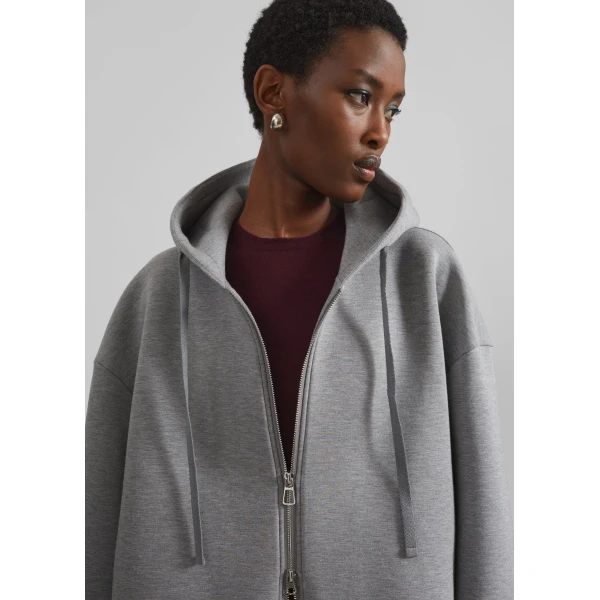 The Frankie Shop Rian Oversized Hoodie – Grey, view 4