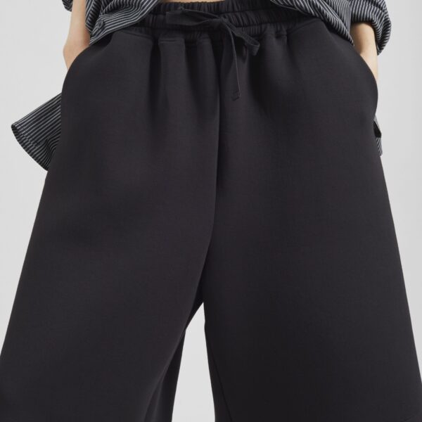 The Frankie Shop Rian Sweatshorts - Black - Oversized Minimalist Shorts in Black - Shop at Coveti