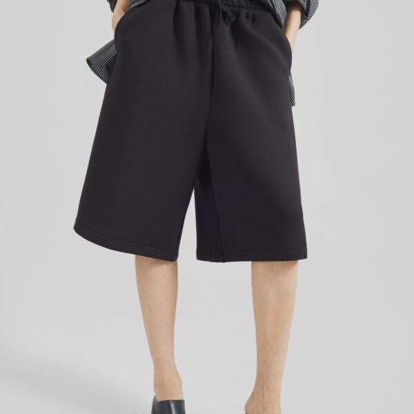 The Frankie Shop Rian Sweatshorts - Black - Oversized Minimalist Shorts in Black - Shop at Coveti