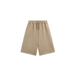The Frankie Shop Rian Sweatshorts - Camel - Oversized Minimalist Shorts in Beige - Shop at Coveti
