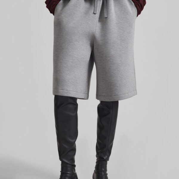 The Frankie Shop Rian Sweatshorts - Grey - Oversized Minimalist Shorts in Grey - Shop at Coveti