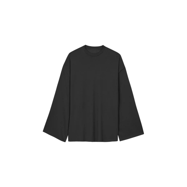 The Frankie Shop Rio Oversized Sleeve Tee - Black - Oversized Minimalist Tops in Black - Shop at Coveti