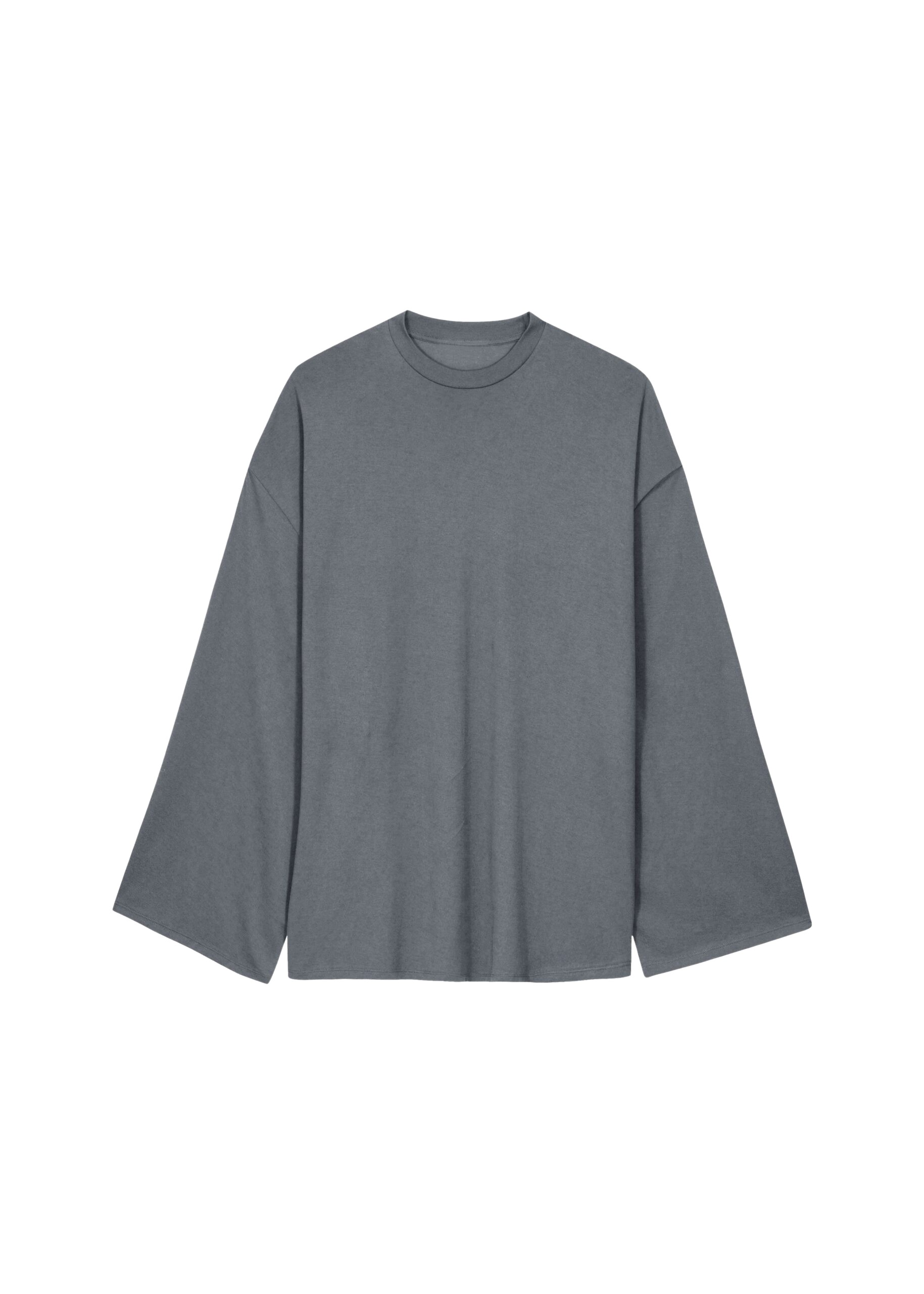 The Frankie Shop Rio Oversized Sleeve Tee – Dark Grey Melange Top