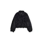 The Frankie Shop Rivee Faux Fur Pullover - Black - Oversized Minimalist Tops in Black - Shop at Coveti