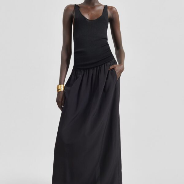 The Frankie Shop Rivo Knit Tank Top - Black - Oversized Minimalist Tops in Black - Shop at Coveti